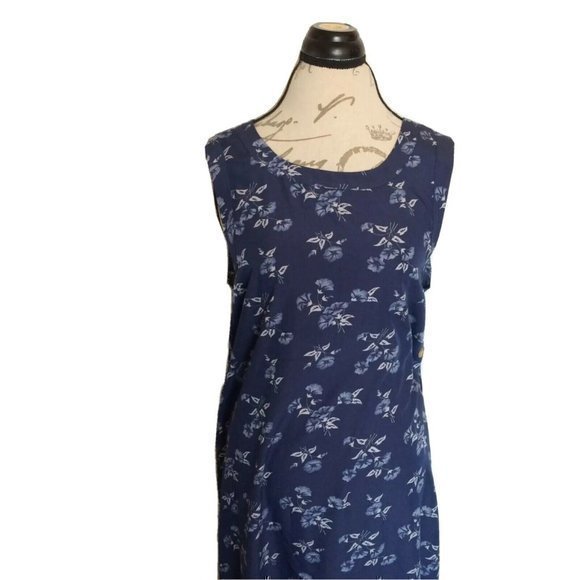 Original TY Dress Maxi Size 12 Floral Spring wear Blue Side Button Side Slits - Picture 3 of 12